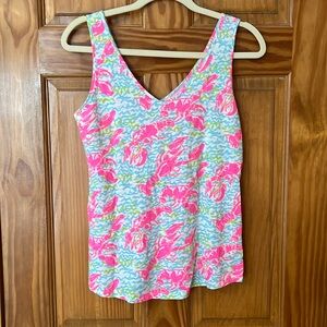 Lilly Pulitzer Lobster V Neck Tank Size XS